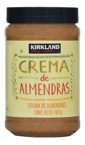 Imagen 1 de 4 de Crema De Almendras 765g Kirkland Mantequilla Manteca