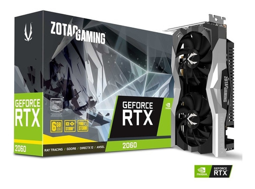 Tarjeta De Video Rtx 2060 6gb Ddr6 Zotac Nvidia Pci-e 3.0 Bk