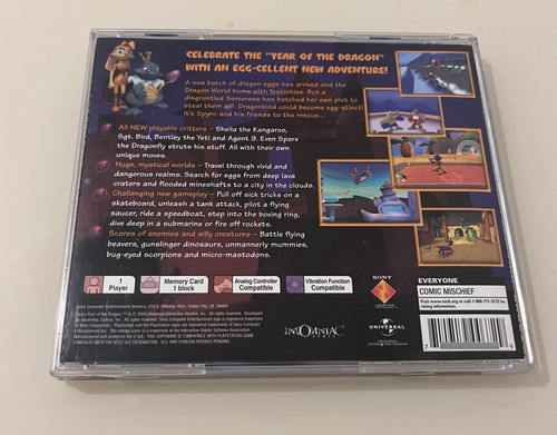 Spyro Year Of The Dragon Original Ps1 Black Label (Usado)
