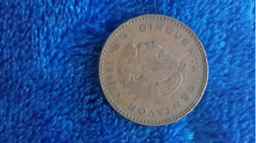Moneda 50 Centavos De 1957 