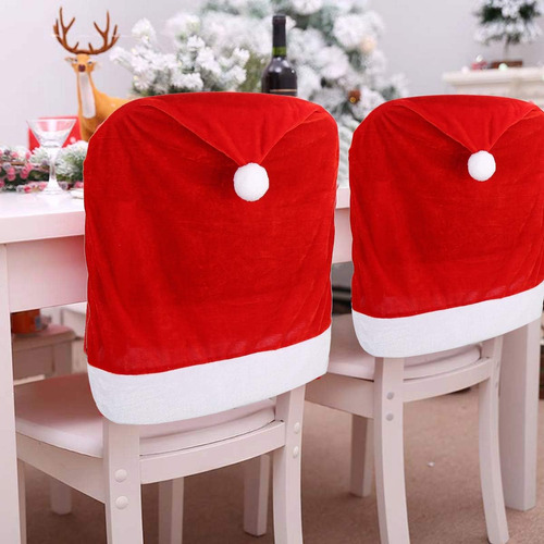 1 Juego De 2 Pcs Fundas De Silla De Comedor Sombrero Ro...