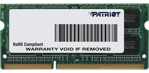 Patriot 1.35v 8gb Ddr3 1600mhz Pc3-12800 Cl11 Sodimm Memoria
