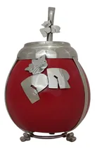 Comprar Mate Indio Solari. Redondos. Cerámica Y Alpaca. Con Bombilla