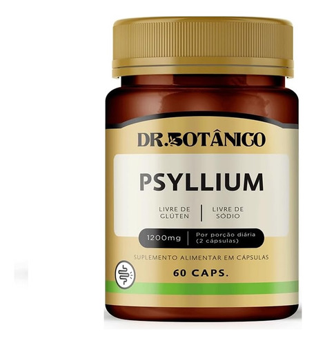 Kit 2 Suplemento Dr. Botânico Psyllium 1200mg 60 Cápsulas