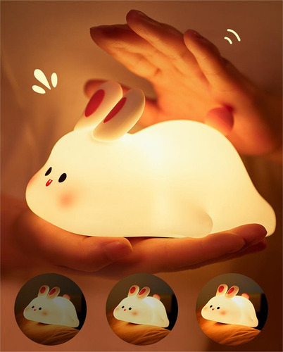 .. Lámpara De Noche Big Face Rabbit Con Sensor Táctil Yiyi