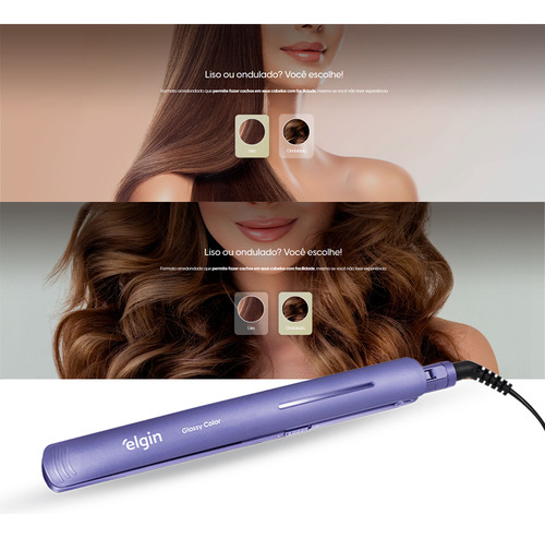 Prancha De Cabelo Glossy Color Bivolt Elgin