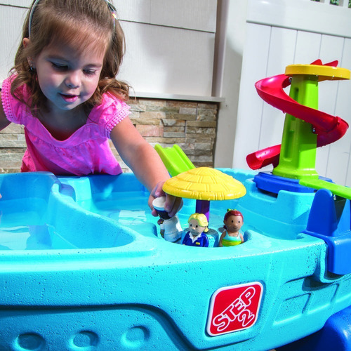 Mesa De Verano -step2- Mesita Barquito Con Agua Y Arena