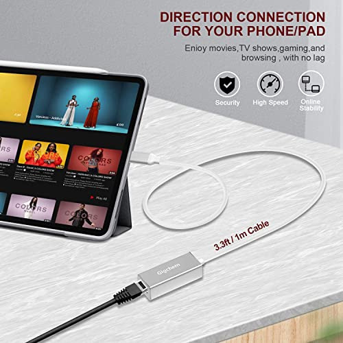 Adaptador Ethernet Compatible Con Lightning Ios 15, Adaptado