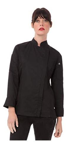 Chef Works Hartford - Chaqueta De Chef Para Mujer, Color Neg