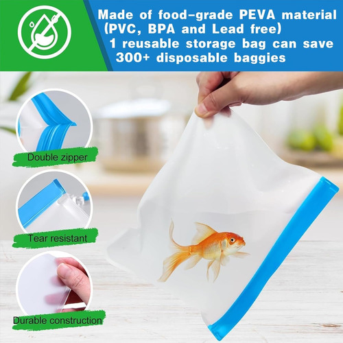 Bolsas De Almacenamiento Reutilizablespaquete De 10 Bolsa