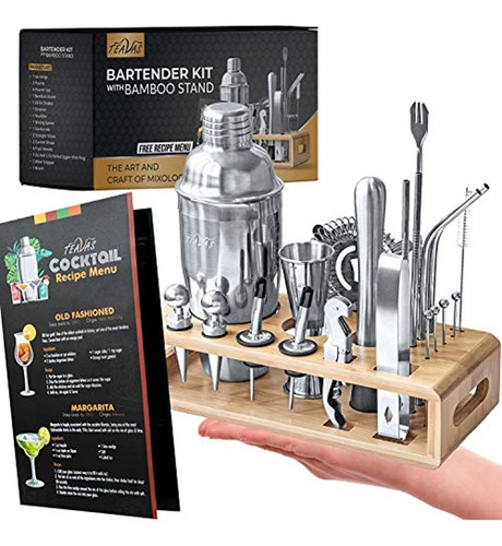 Teavas Mixology Bartender Kit With Bamboo Stand | Juego Bási