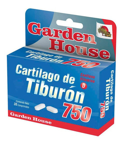 Garden House Cartilago De Tiburon 750 Vitamina D X30 Comp