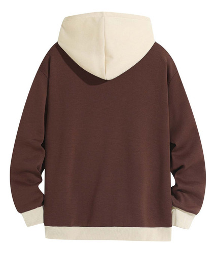 Sudadera Con Capucha De Manga Larga Transpirable Con Bloques