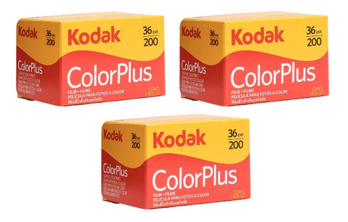 Rollo Fotografico 35mm Kodak Colorplus 200 Pack 3