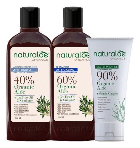 Set Shampoo + Acondicionador Tea Tree + Gel De Piel 150ml