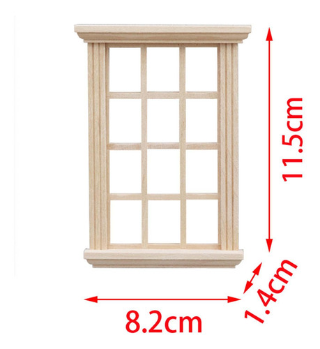 6 Muebles Para Casa De Muñecas, Marco De Ventana, Mini