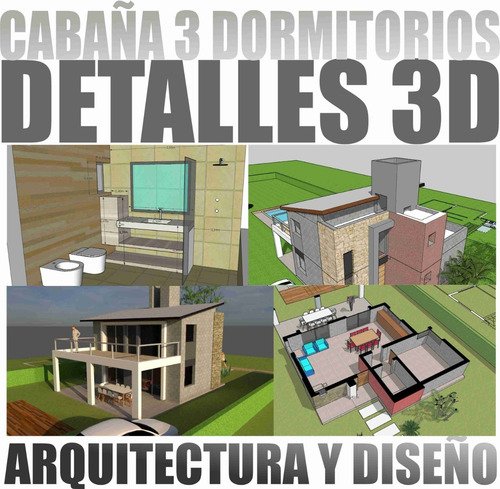 Proyecto Cabaña Plano Arquitectura Completo