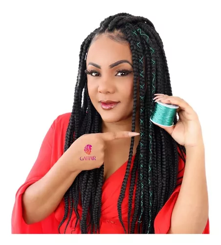 Linha Brilhante Para Jumbo-box Braids -finalizador -penteados E Outros - 20  Metros - Resistente