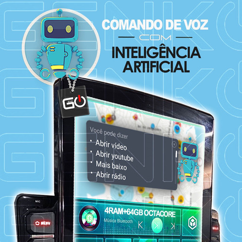 Multimídia Tesla 4g Octacore 4+64gb Android 14 Chevrolet S10
