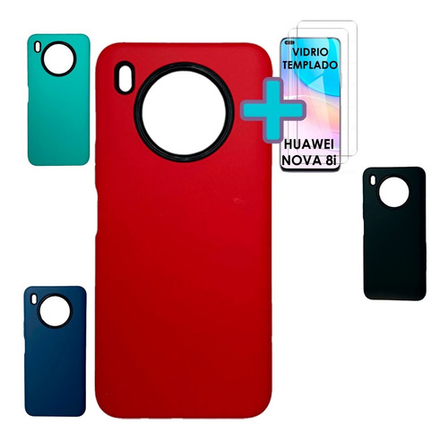 Funda Protector Huawei Nova 8i Reforzado Mas Vidrio