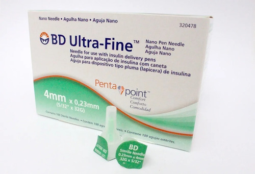 Aguja Bd Para Lápiz De Insulina Ultra Fine 32gx 4mm 1ml | Cuotas sin