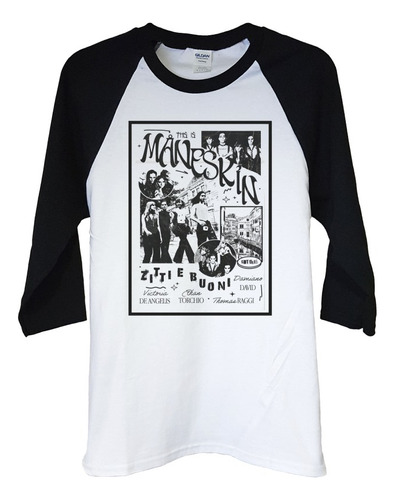 Polera Raglan 3/4 Maneskin This Is Maneskin Rock Abominatron