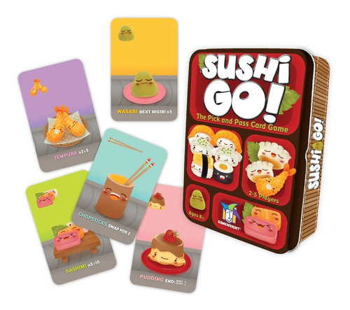 Juego De Mesa Gamewright Sushi Go Devir Destreza Español