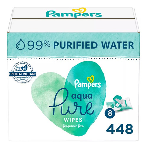 Toallitas Aqua Pure Paquete Flop-top 448t