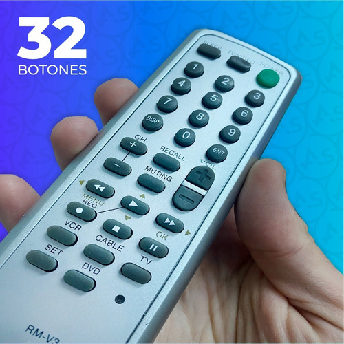 Imagen 4 de 10 de Control Remoto Universal Para Tv Television Lcd Led
