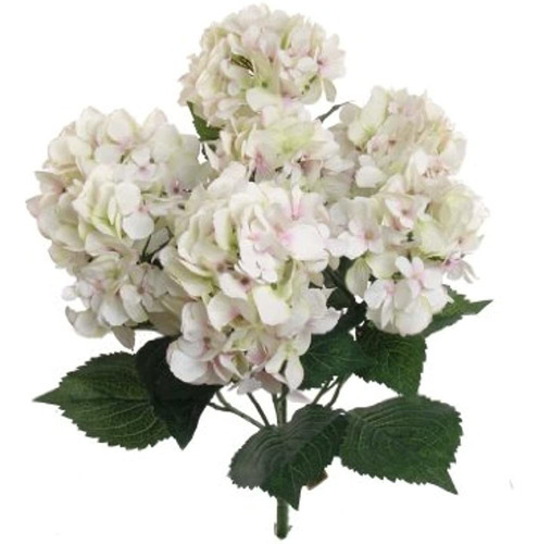 Planta De Flores De Seda De Hortensia, Rosa Blanca, Decoraci