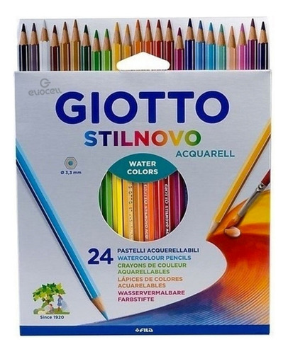 Lapices De Colores Giotto Stilnovo Acuarelables X 24 Unidade