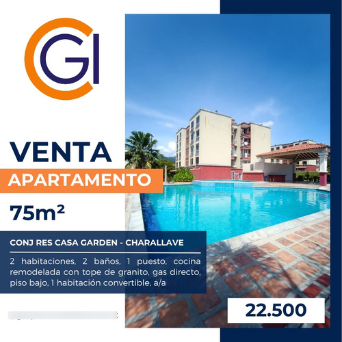 Se Vende Apartamento 75m2 2h/2b/1p Casa Garden Charallave 4963