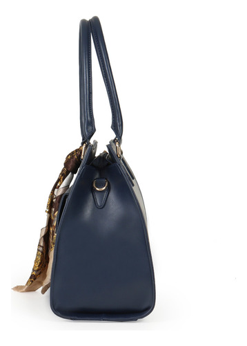 Bolsa Tote Para Mujer Lucentzza Atemporal Con Mascada Color Azul
