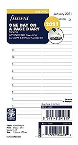 Agenda Personal Para 2021, Color Azul, Marca Pyle