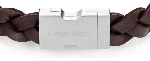 Pulsera Calvin Klein Industrial Hardware Hombre 35000570 Color Café
