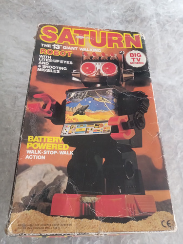 Robot Saturno Vintage Con Detalle (Usado)