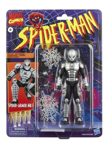 Spider-man Marvel Legends Colección Retro Spider Armor Mk I