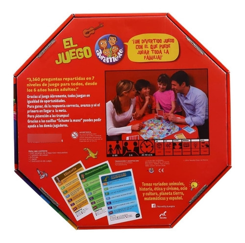Juego De Mesa Abremente 3360 Preguntas Para Jugar Niños