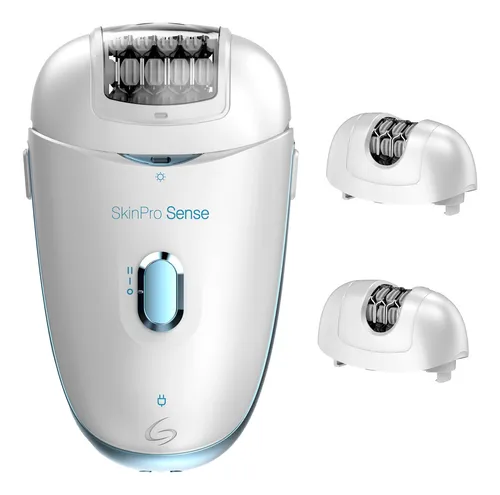 Depiladora Skinpro Sense Gama Carga Usb Con 3 Cabezales Color Blanco