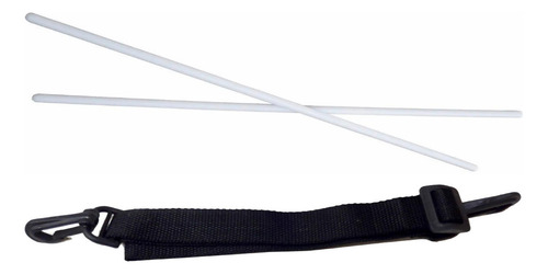 Redoblante Chato 8 Pyp (tarol) Con Correa Y Palillos Casco Gris