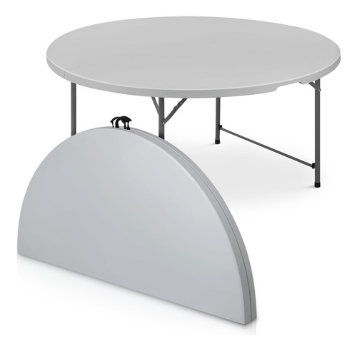 Mesa Plegable Redonda De 1.5 Metros Portátil Para Interiores