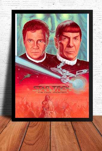 Cuadro Star Trek The Final Frontier Marco Negro 33x48cm Arte