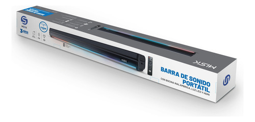 Barra De Sonido Hdmi Bluetooth 6000w Control Remoto Negro