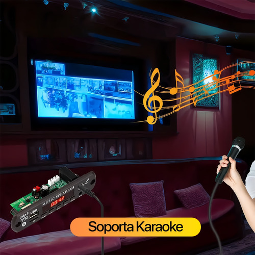 Modulo Lector Usb Bluetooth 5.3 Karaoke Radio Fm 60 Watts