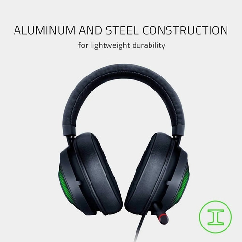 Imagen 5 de 6 de Auriculares Gamer Razer Kraken Ultimate Negro Con Luz Rgb