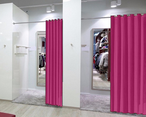 Cortina Pink Provador De Roupas 100% Privacidade 1,50x2,00