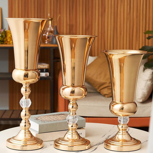 Casamento Flor Trumpet Vaso Arranjos De Flores Metal M