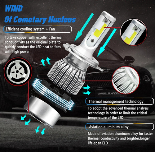 9007 881 Kit Faros Led Luz Alta/baja Para Ford Escort 98-03