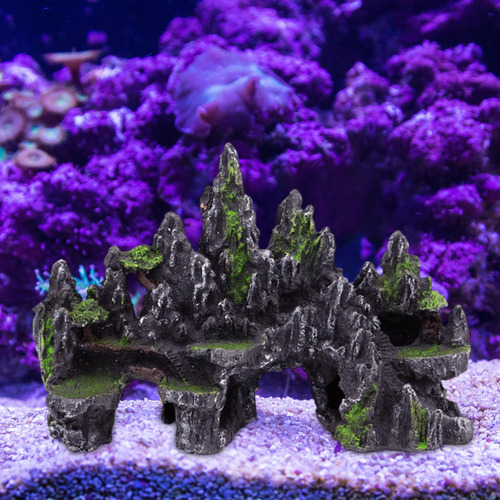 Decoración De Pecera Con Rocas Para Acuario, Fondo
