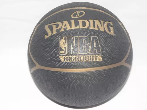 Bola de Basquete Spalding Highlight Tam 7 Preta e Dourada 